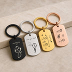Personalised Child's Drawing Keyring