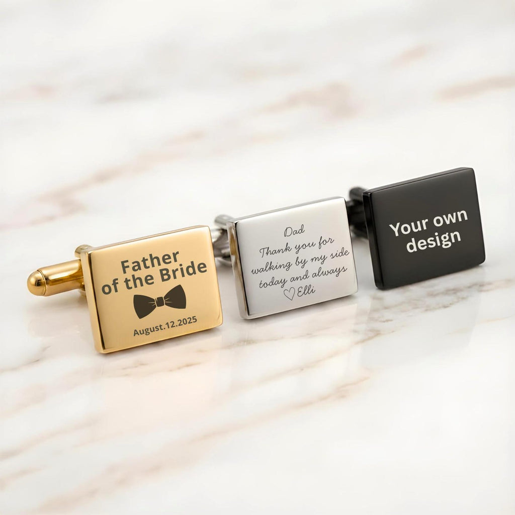 Custom Engraved Groomsmen Cufflinks