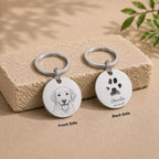 Pet Photo Sketch Keyring