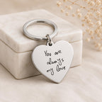 Handwriting Heart Engraved Keyring