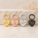 Handwriting Heart Engraved Keyring