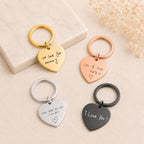 Handwriting Heart Engraved Keyring