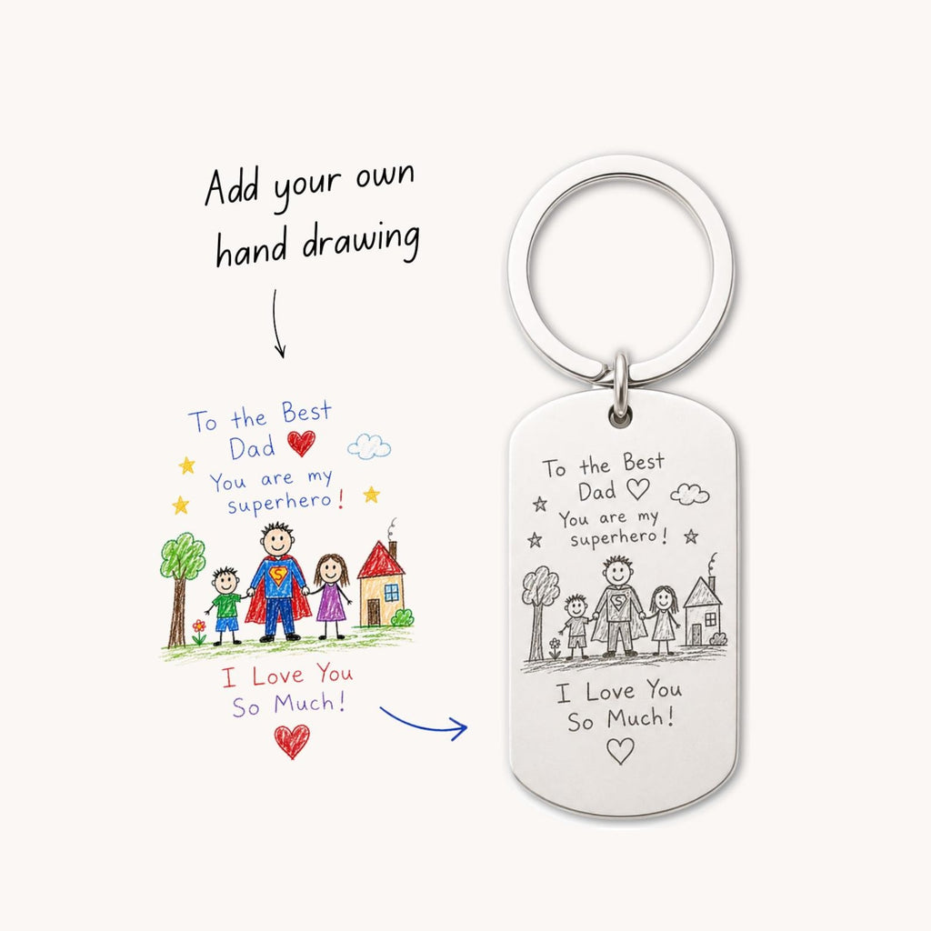 Personalised Child's Drawing Keyring