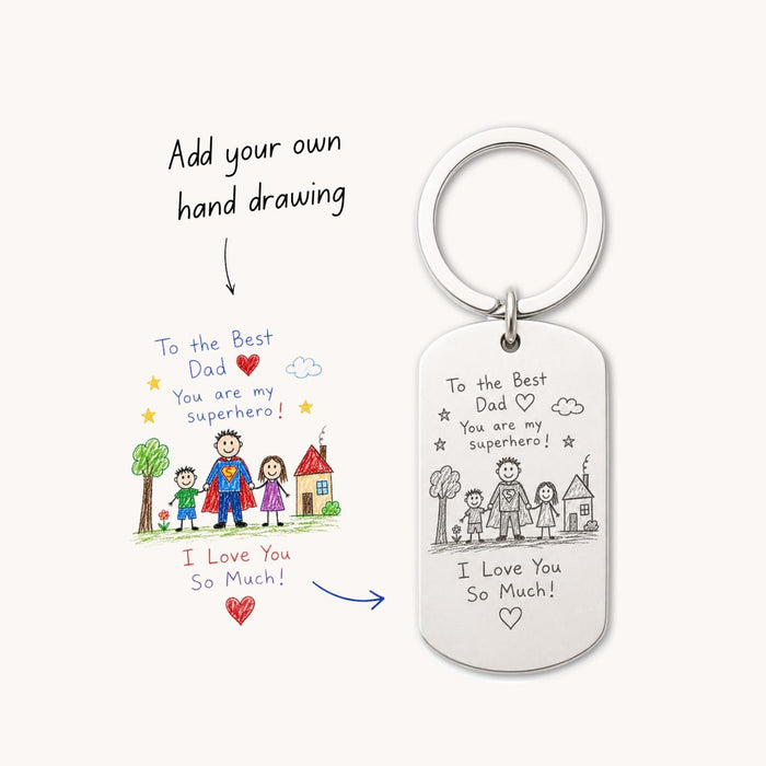 Personalised Child's Drawing Keyring