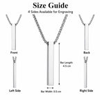 Coordinates Bar Nameplate Necklace
