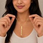 Coordinates Bar Nameplate Necklace
