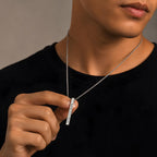Engraved Bar Name Necklace for Men
