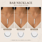 Coordinates Bar Nameplate Necklace