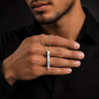 Engraved Bar Name Necklace for Men
