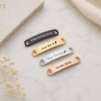 Engraved Metal Shoe Lace Tags