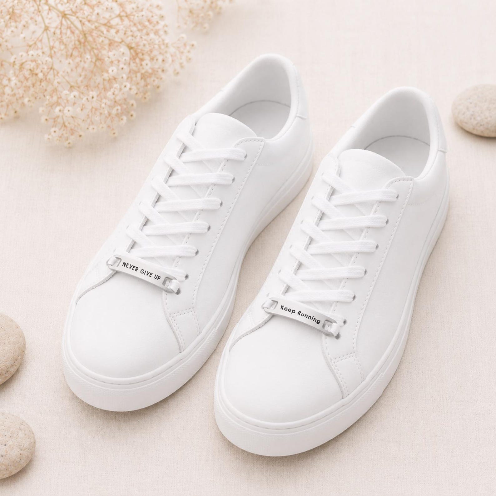 Engraved Metal Shoe Lace Tags