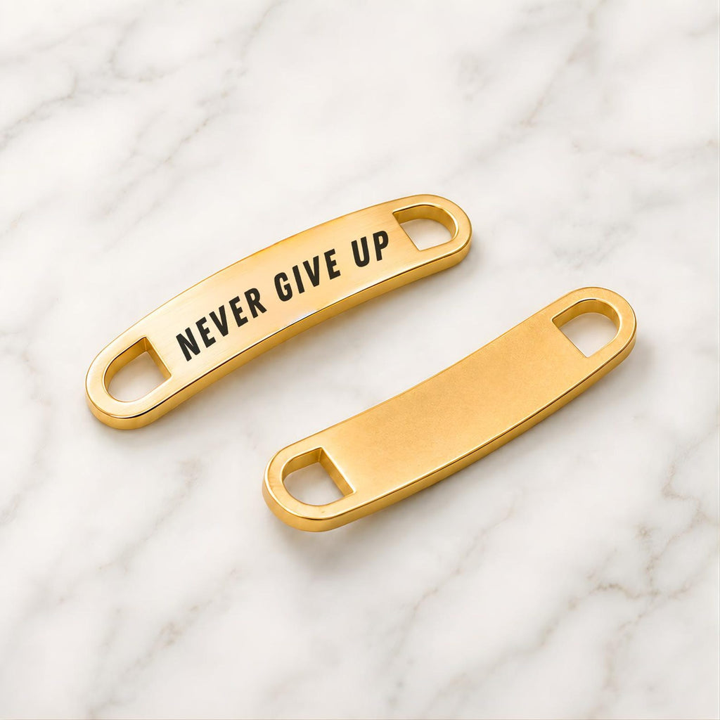 Engraved Metal Shoe Lace Tags