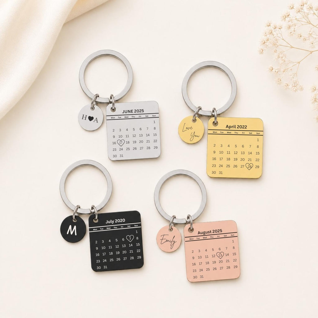 Personalised Calendar Date Keyring