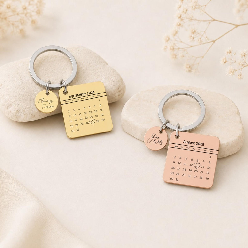 Personalised Calendar Date Keyring