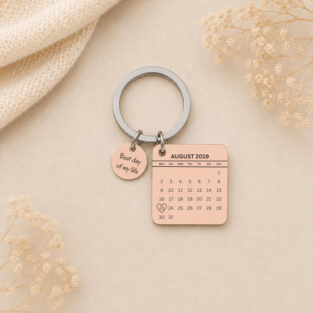 Personalised Calendar Date Keyring