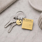 Personalised Calendar Date Keyring