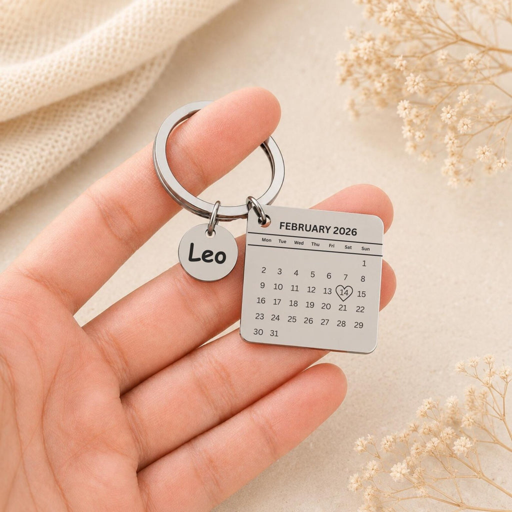 Personalised Calendar Date Keyring