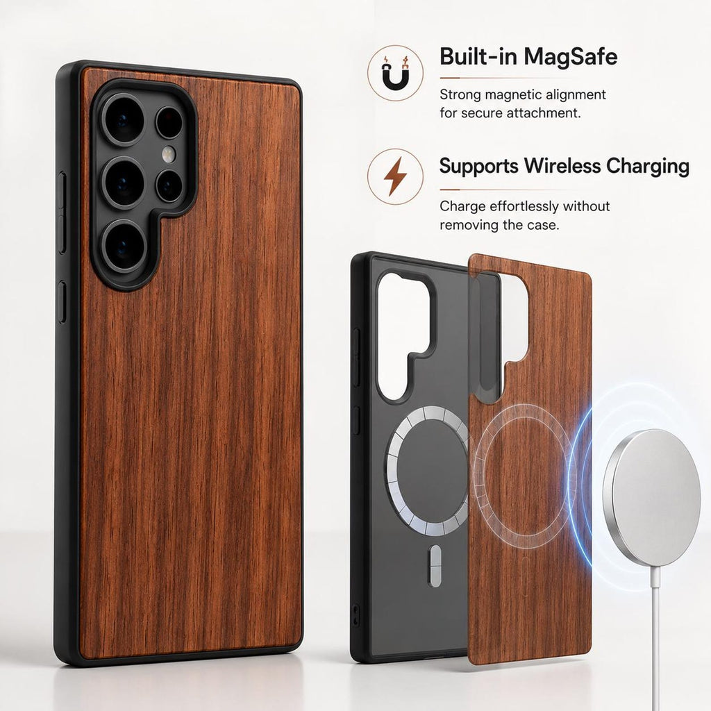 Engraved Wooden Phone Case for iPhone Samsung