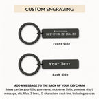 Engraved Coordinates Keyring – GPS Location Gift
