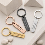 Engraved Coordinates Keyring – GPS Location Gift