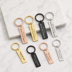 Engraved Coordinates Keyring – GPS Location Gift