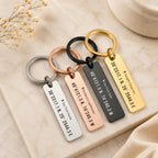 Engraved Coordinates Keyring – GPS Location Gift
