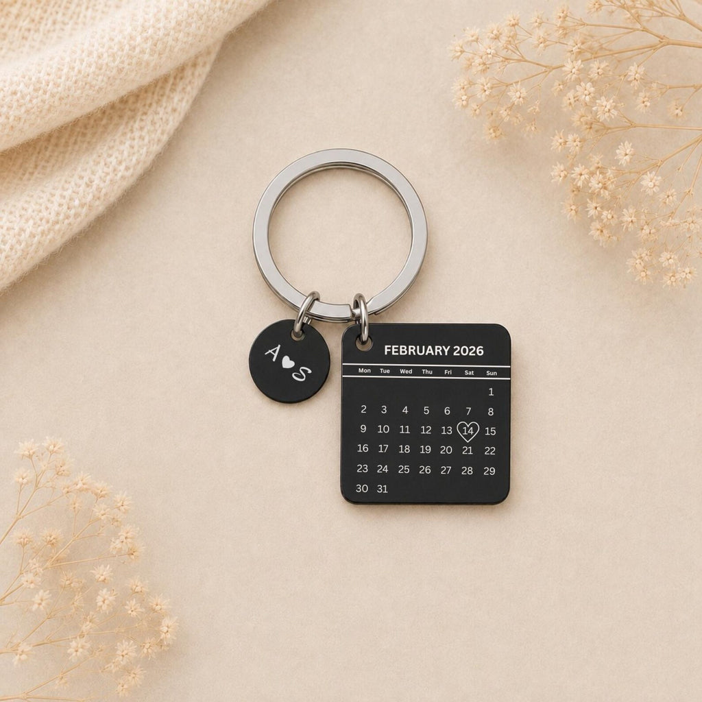 Personalised Calendar Date Keyring