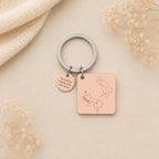 Two Country Map Keyring – Long Distance Gift