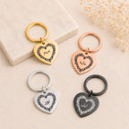 Arabic Name Heart Keyring for Her