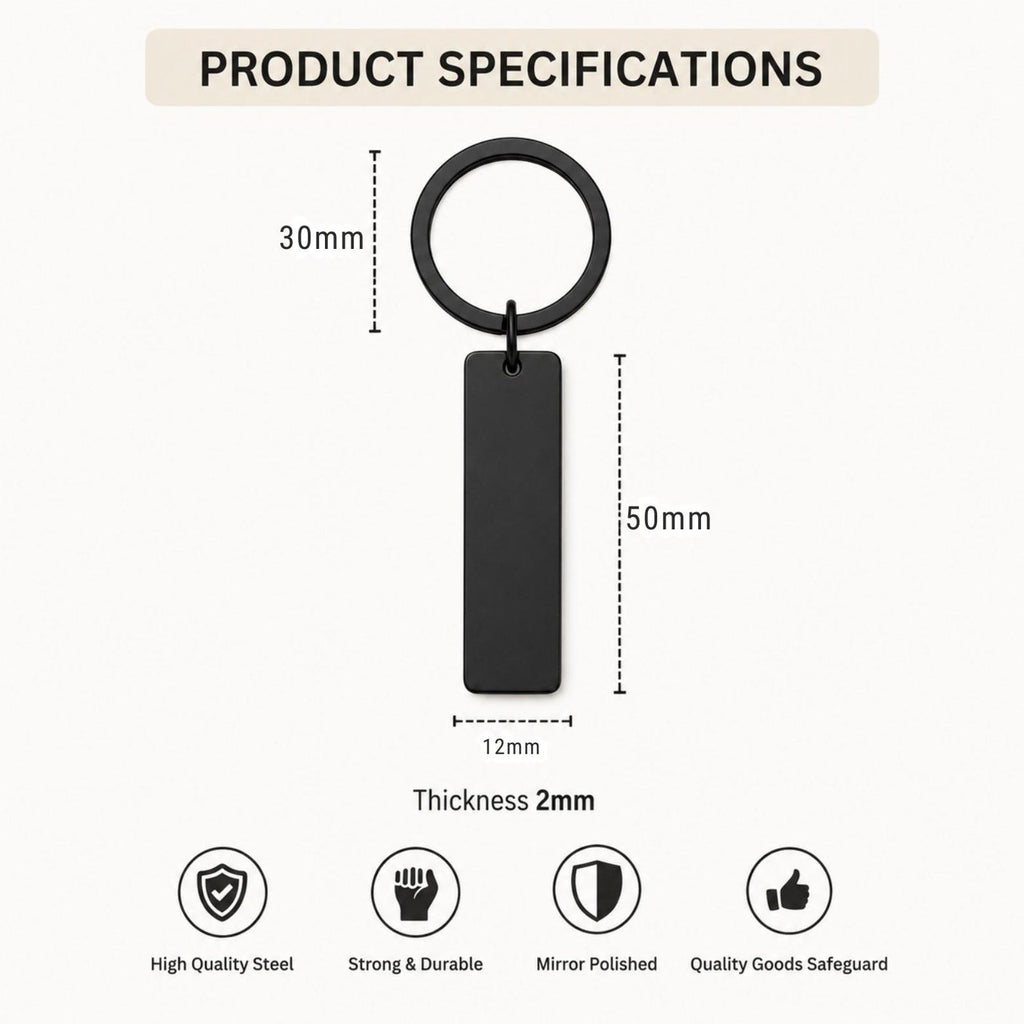 Engraved Coordinates Keyring – GPS Location Gift