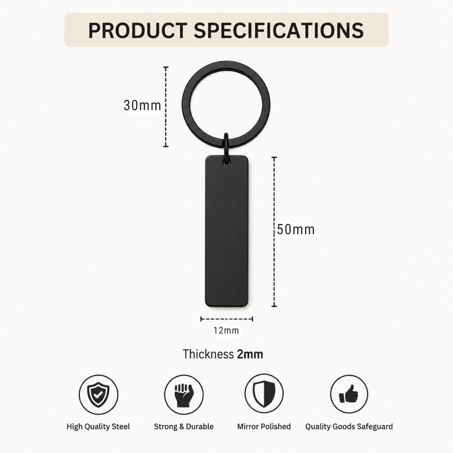 Engraved Coordinates Keyring – GPS Location Gift