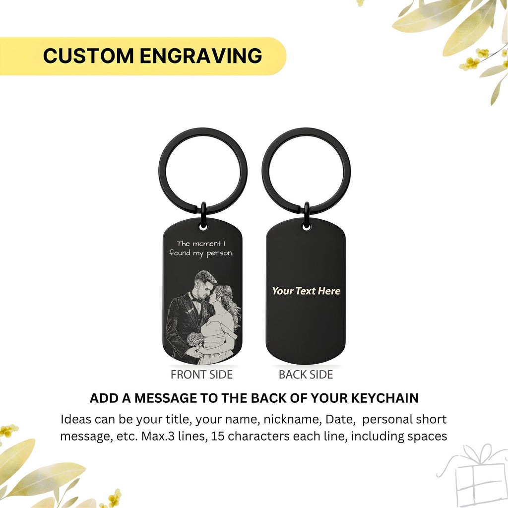 Photo Calendar Date Keyring – Personalised Couple Gift
