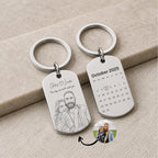 Photo Calendar Date Keyring – Personalised Couple Gift
