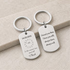 Personalised Time Clock Keyring – Custom Date Gift
