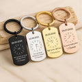 Personalised Time Clock Keyring – Custom Date Gift