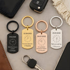 Personalised Time Clock Keyring – Custom Date Gift