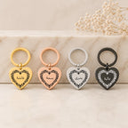 Arabic Name Heart Keyring for Her