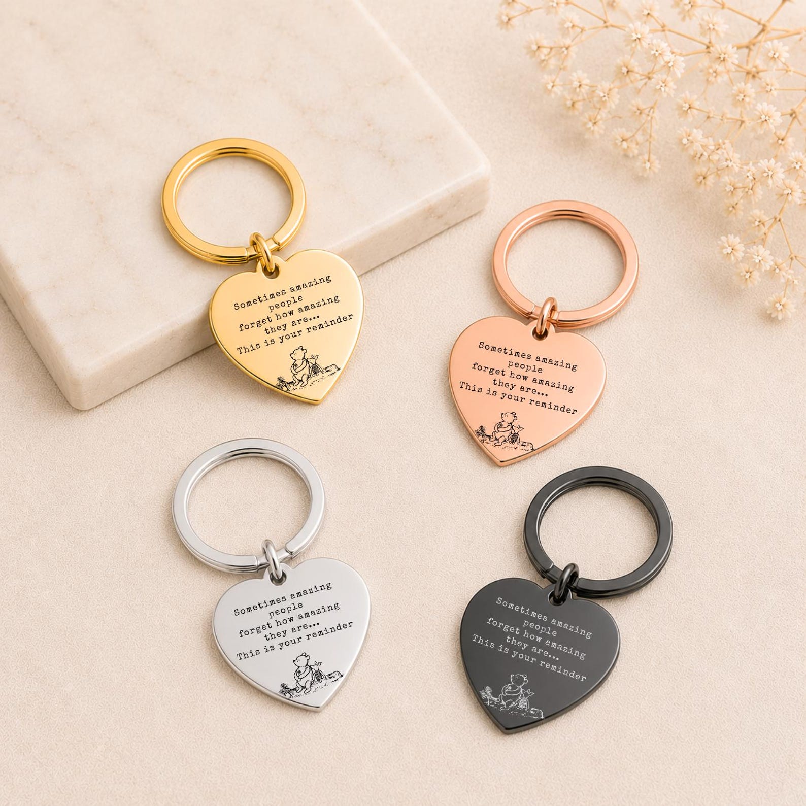 Sometimes Amazing People Forget Keyring