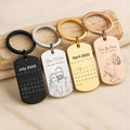 Photo Calendar Date Keyring – Personalised Couple Gift