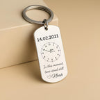 Personalised Time Clock Keyring – Custom Date Gift