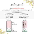 Matching Couple Heart Keyrings – Engraved Initial Set