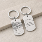 House Portrait Drawing Keyring – New Home Gift
