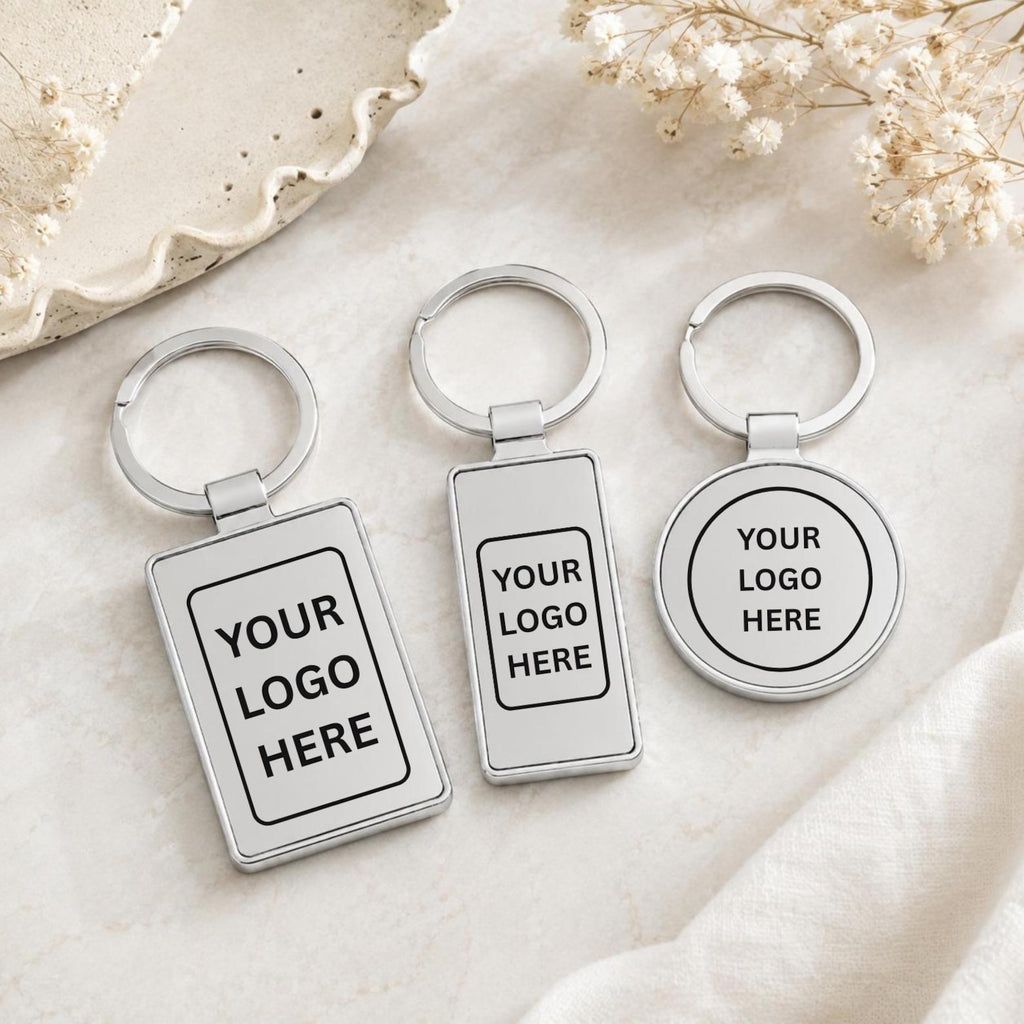 Corporate Logo Wooden Keyring – Business Gift
