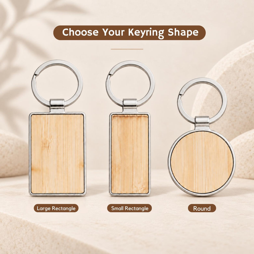 Corporate Logo Wooden Keyring – Business Gift