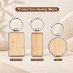 Corporate Logo Wooden Keyring – Business Gift