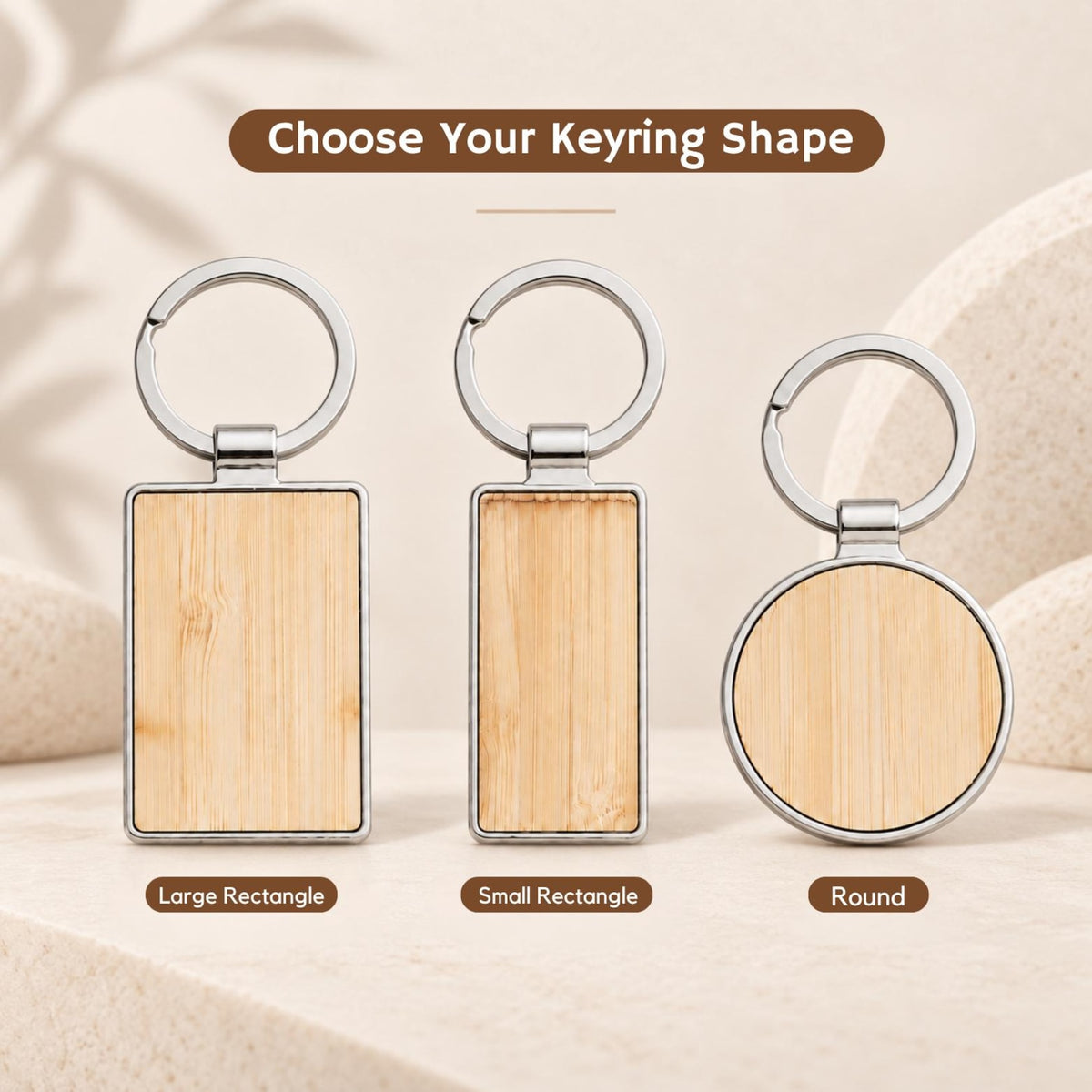 Corporate Logo Wooden Keyring – Business Gift