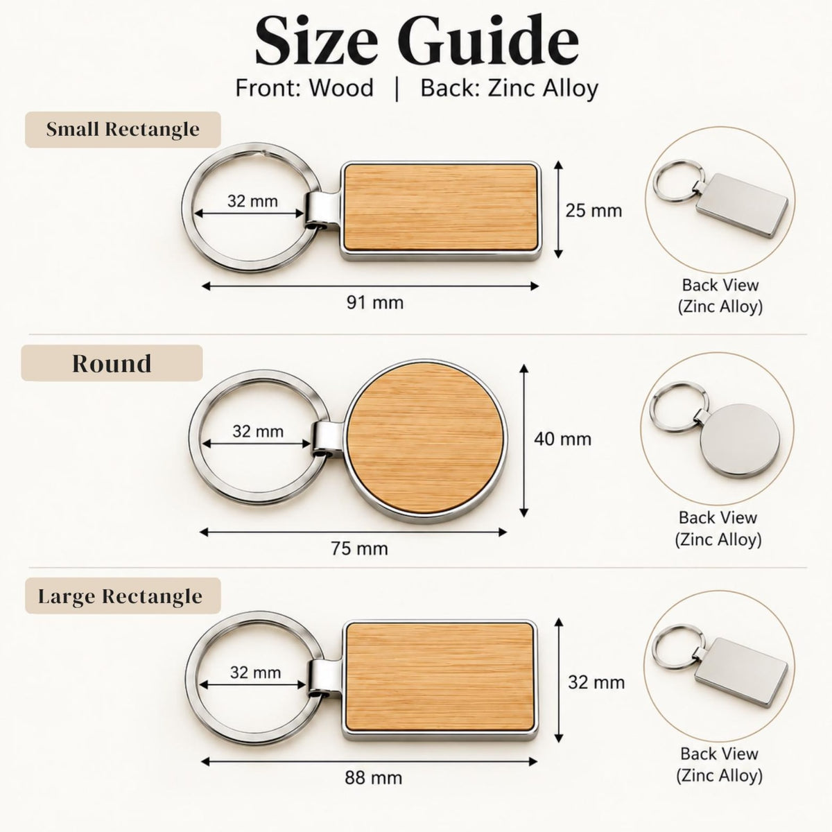 Corporate Logo Wooden Keyring – Business Gift
