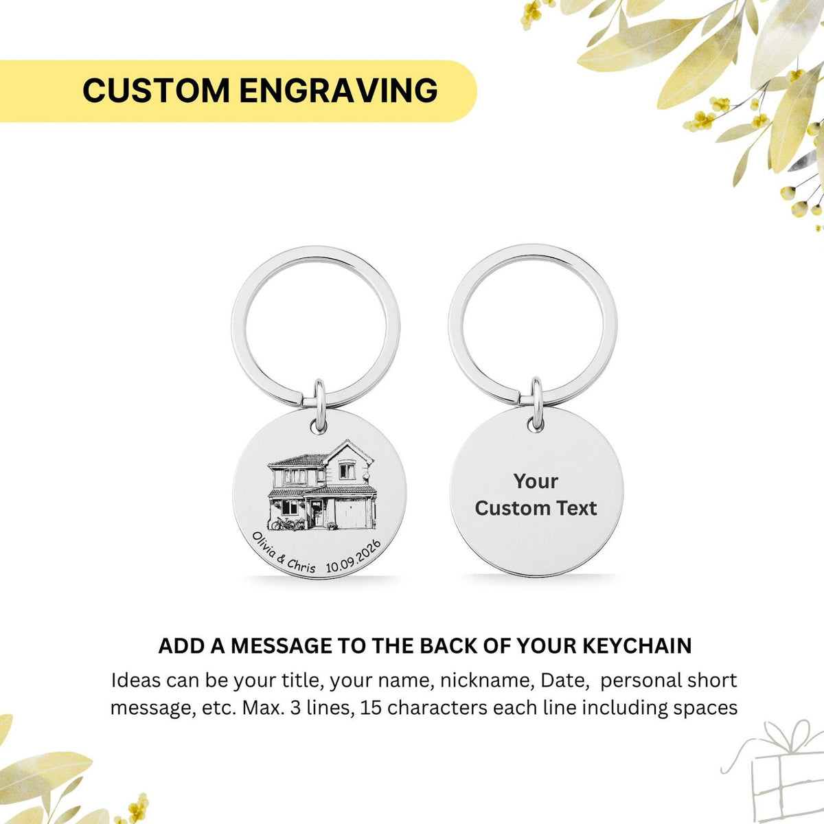 House Portrait Keyring – New Home Housewarming Gift