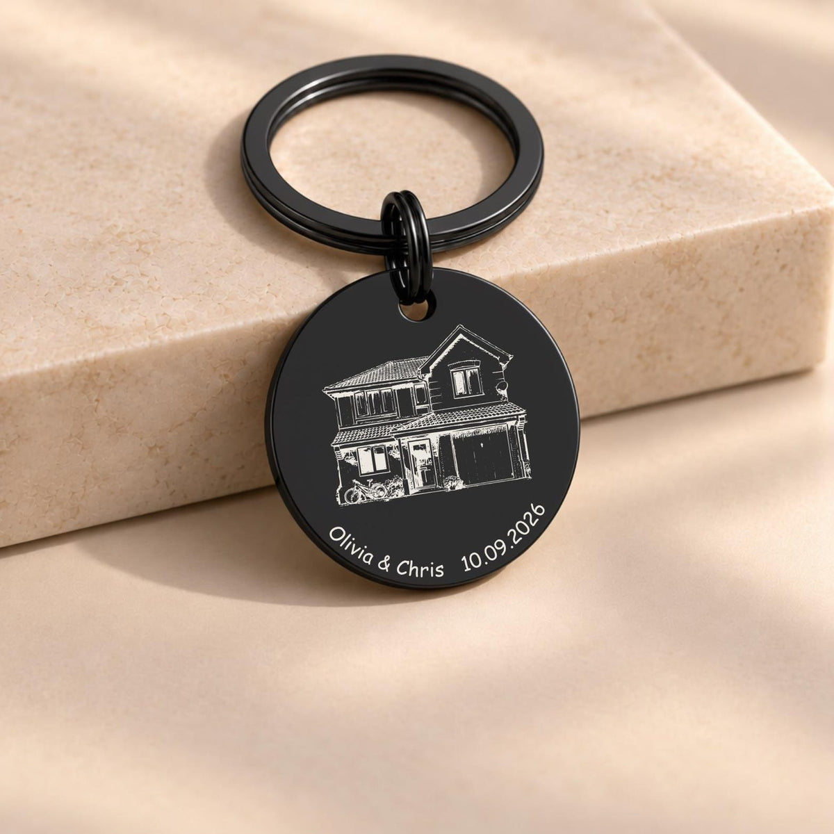 House Portrait Keyring – New Home Housewarming Gift