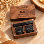 Engraved Cufflinks & Tie Clip Set – Christmas Gift for Him